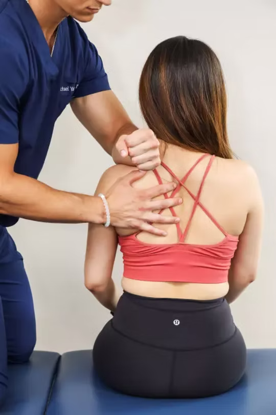 Physical therapy session